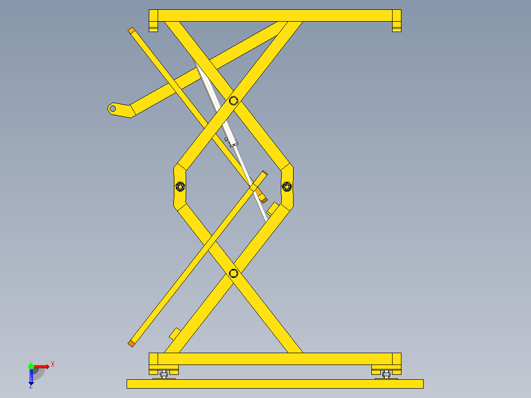 剪叉升降机俯视图