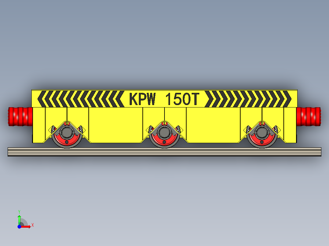 150t、300t无动力拖车及200t、320t、400t电动平车-KPW-150T(4.5×5.5×1.0m)无动力平车MF120前视图
