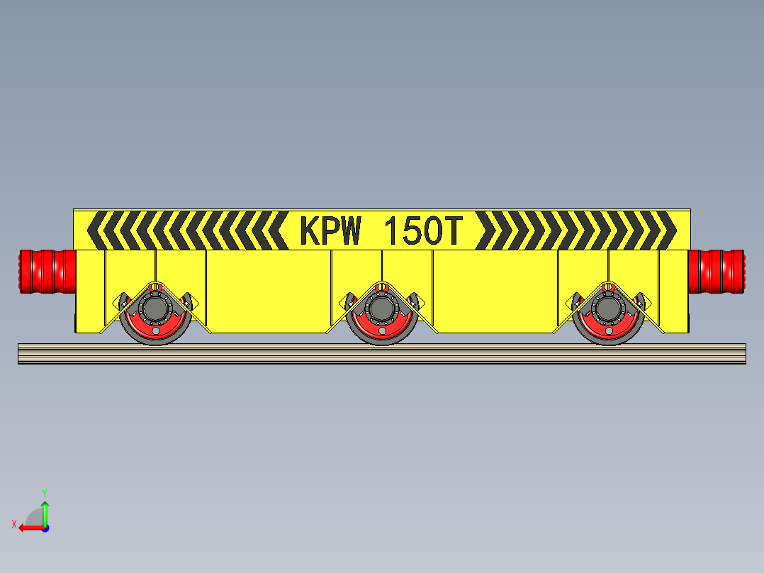 150t、300t无动力拖车及200t、320t、400t电动平车-KPW-150T(4.5×5.5×1.0m)无动力平车MF120后视图