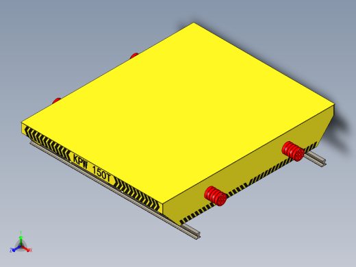 150t、300t无动力拖车及200t、320t、400t电动平车-KPW-150T(4.5×5.5×1.0m)无动力平车MF120正等轴测缩略图