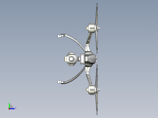 yuneec q500四轴无人机3D建模图纸左视缩略图
