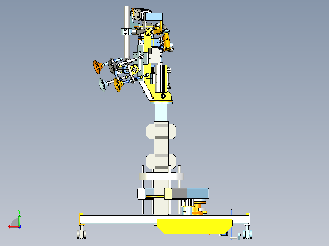 仿生机械夹爪与臂杆三维模型--1877397后视图