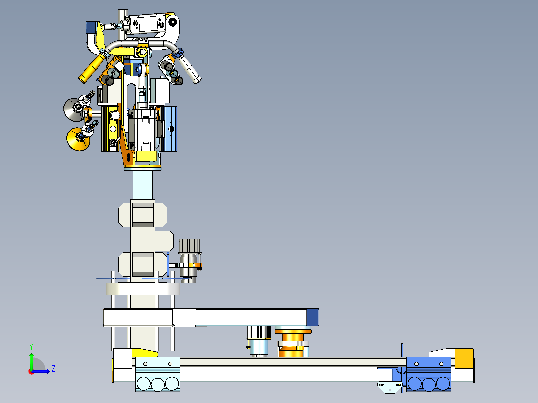 仿生机械夹爪与臂杆三维模型--1877397左视图