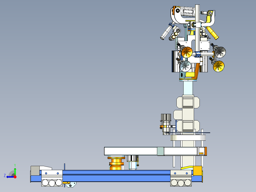仿生机械夹爪与臂杆三维模型--1877397右视图