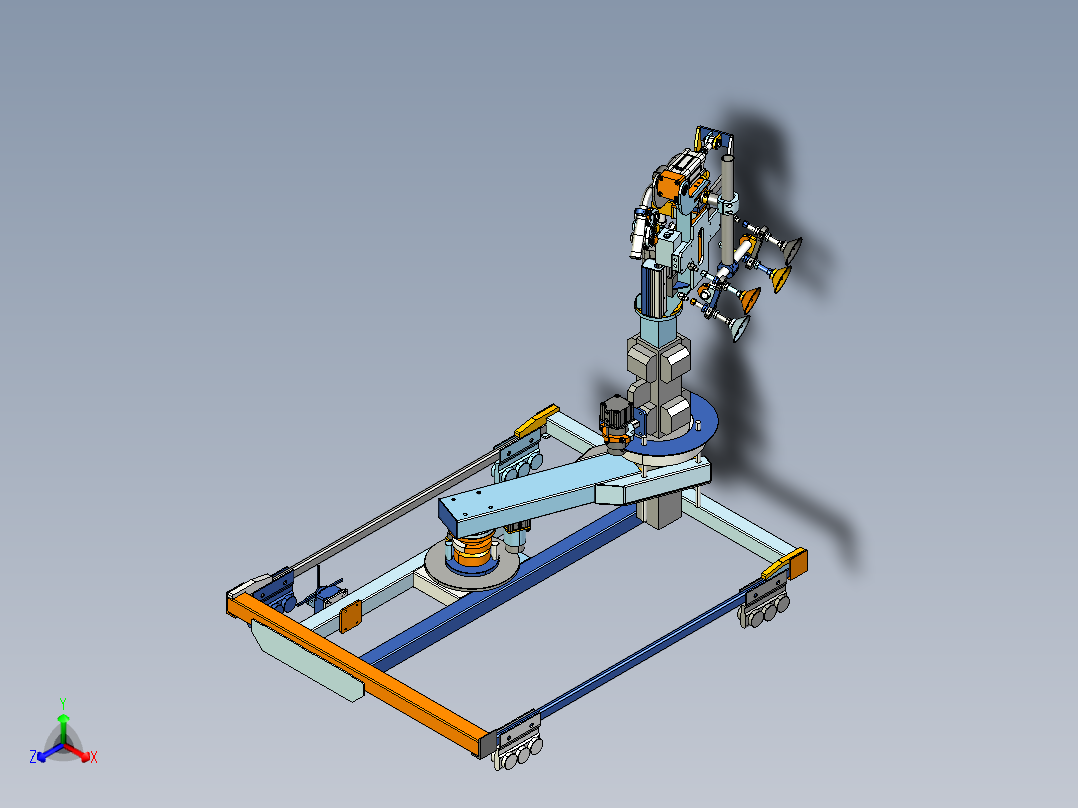 仿生机械夹爪与臂杆三维模型--1877397正等轴测图