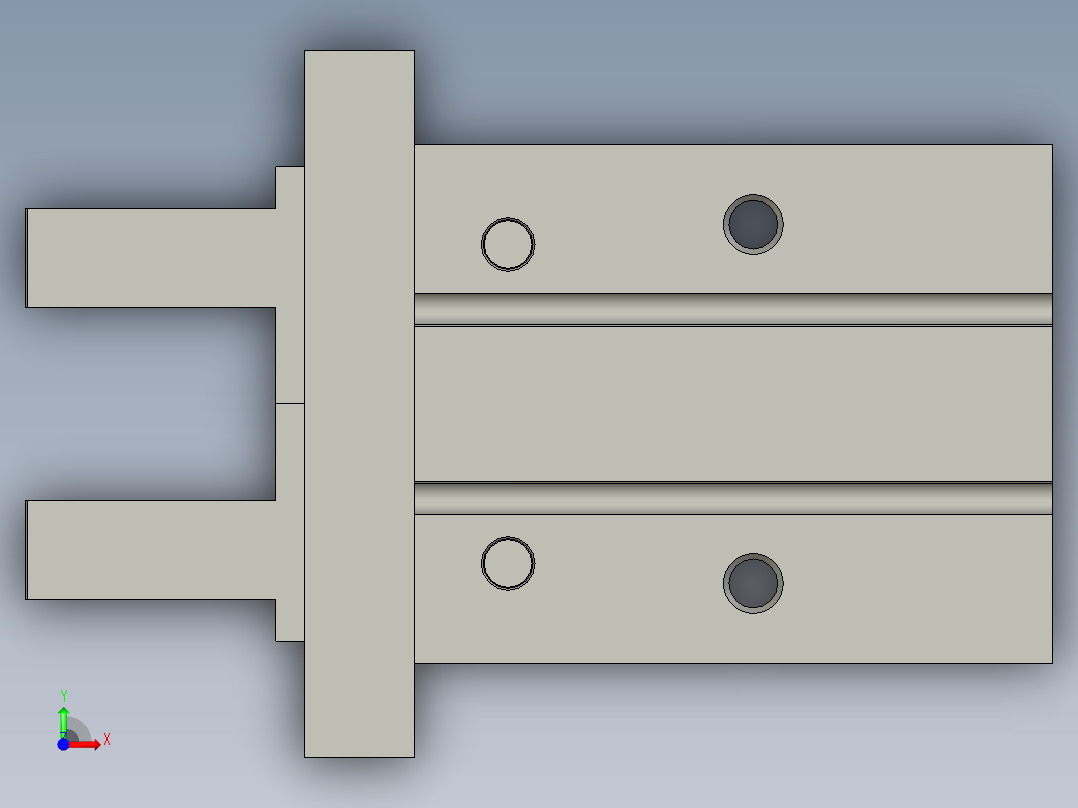 夹爪气缸HFZ25(CL)ZC前视图