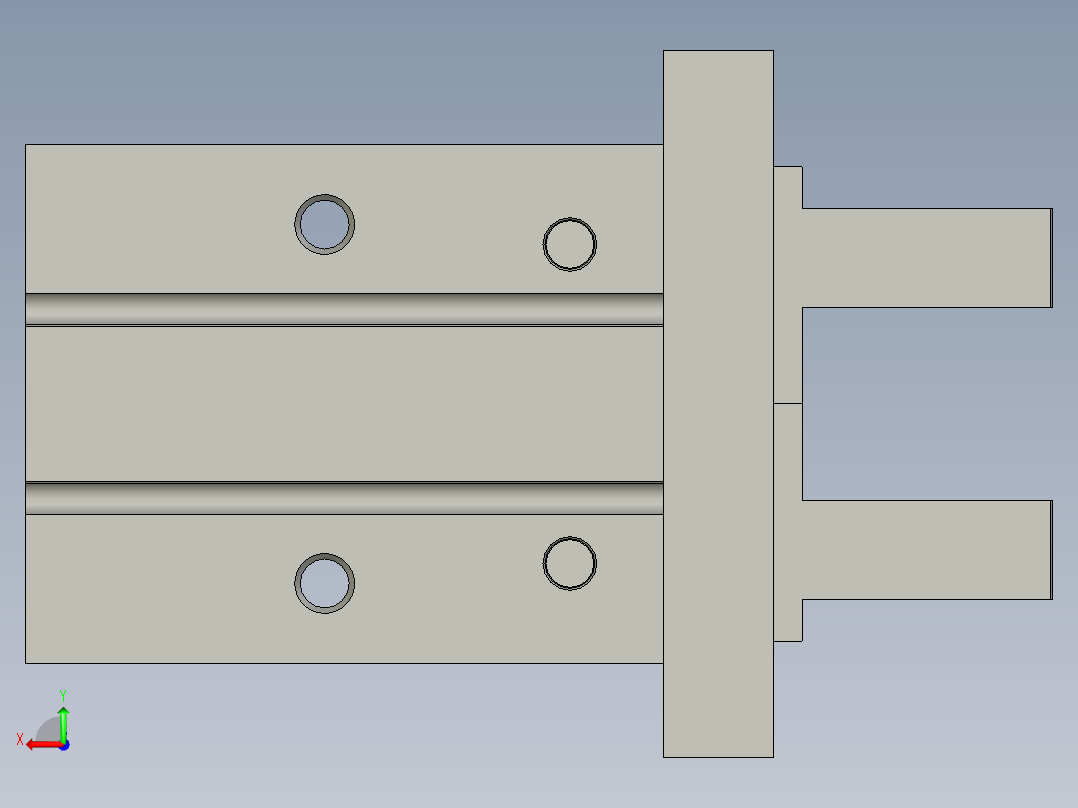 夹爪气缸HFZ25(CL)ZC后视图