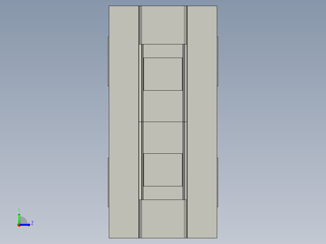夹爪气缸HFZ25(CL)ZC左视图