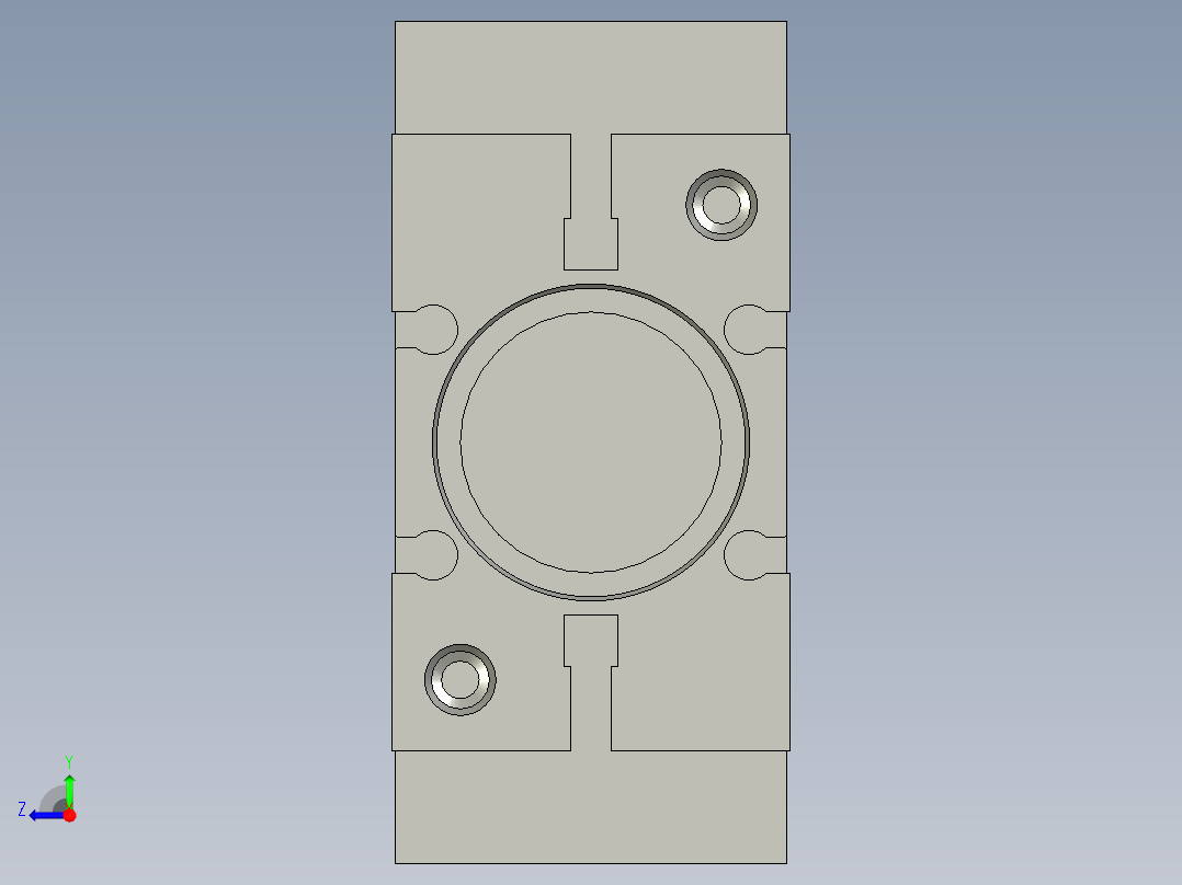 夹爪气缸HFZ25(CL)ZC右视图