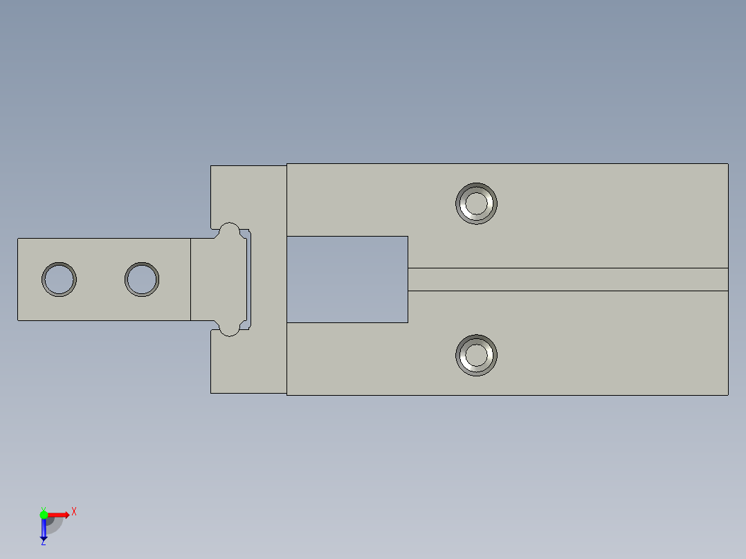 夹爪气缸HFZ25(CL)ZC俯视图