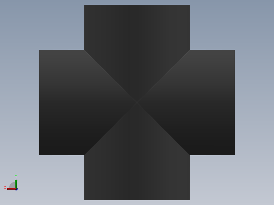 Cross DN125 PN10 U-PVC后视图