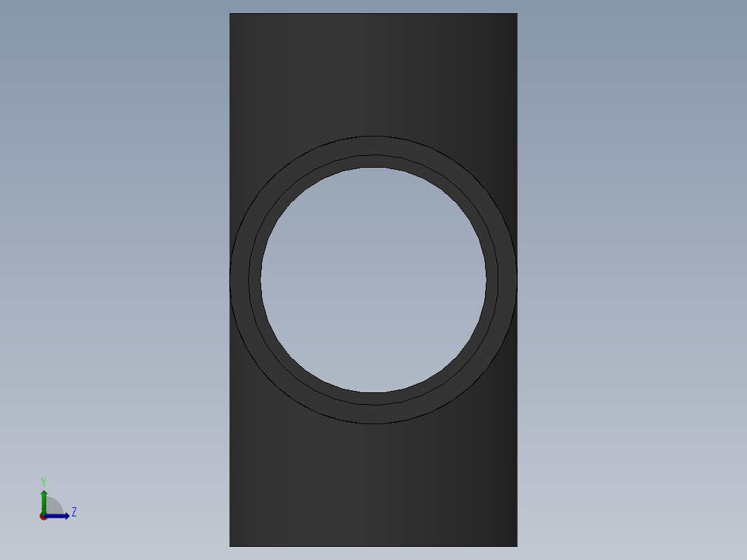 Cross DN125 PN10 U-PVC左视图