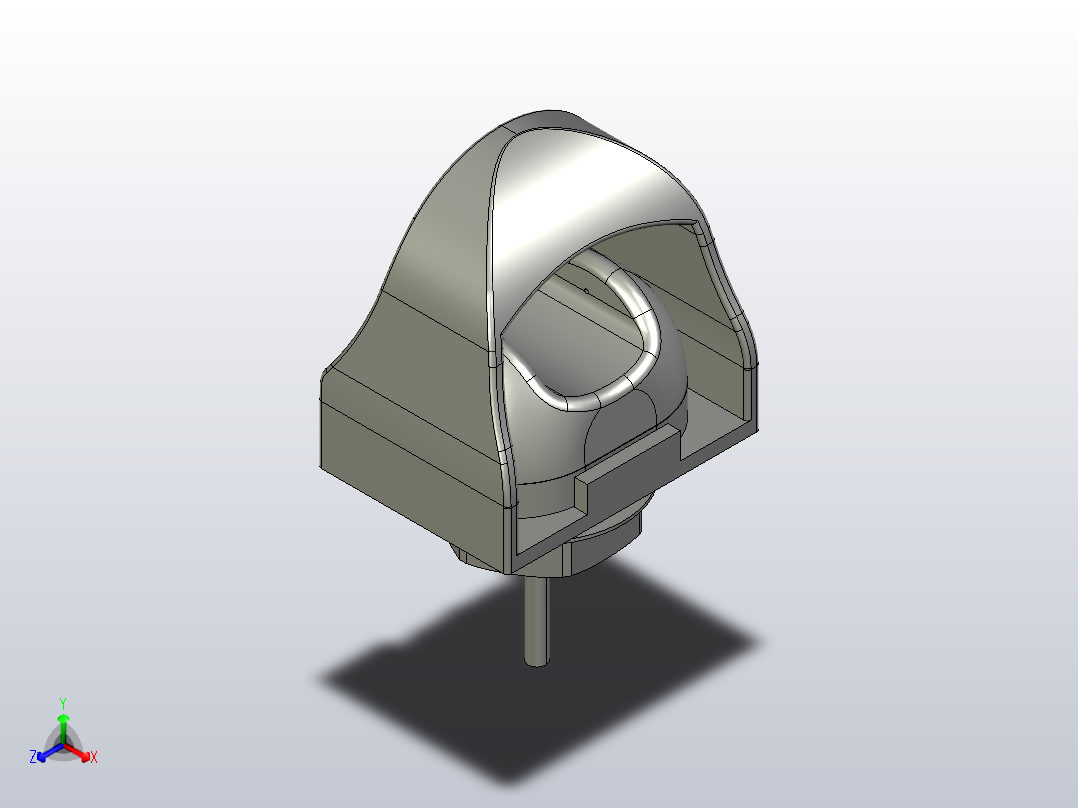 光线式触摸光电开关按钮SW-211正等轴测图