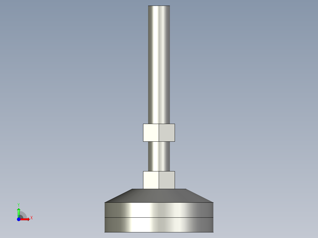 实芯脚杯D80-M16x120-V前视图