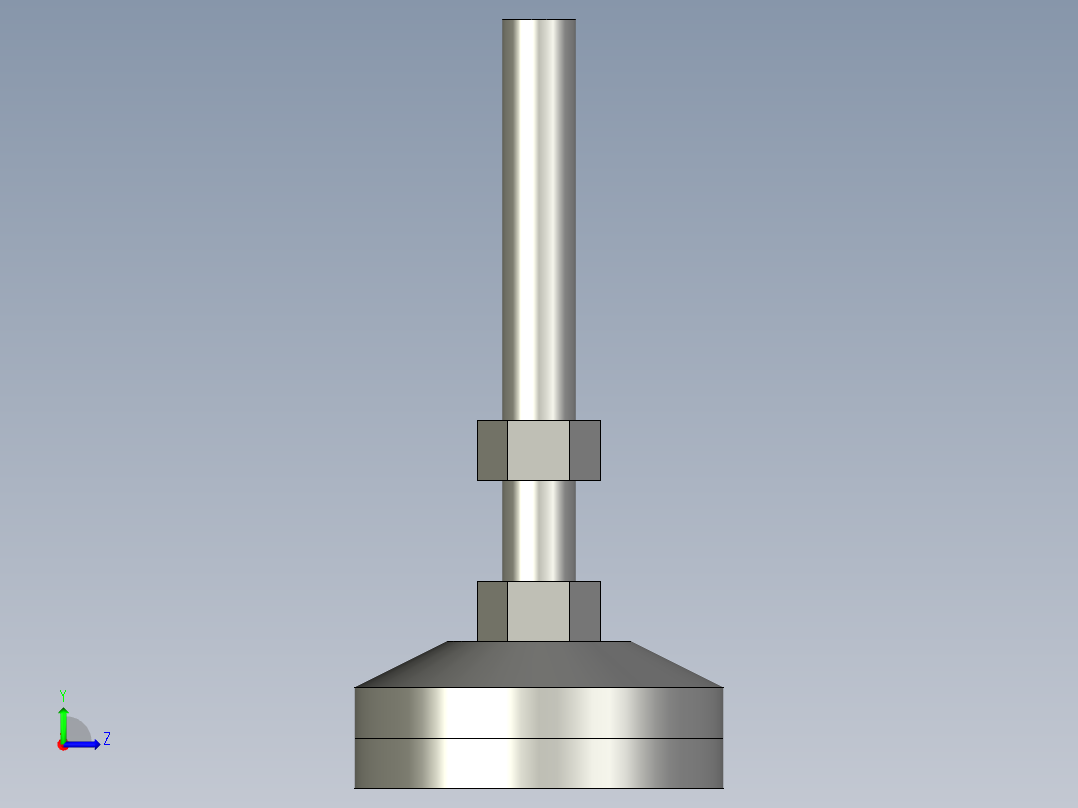 实芯脚杯D80-M16x120-V左视图