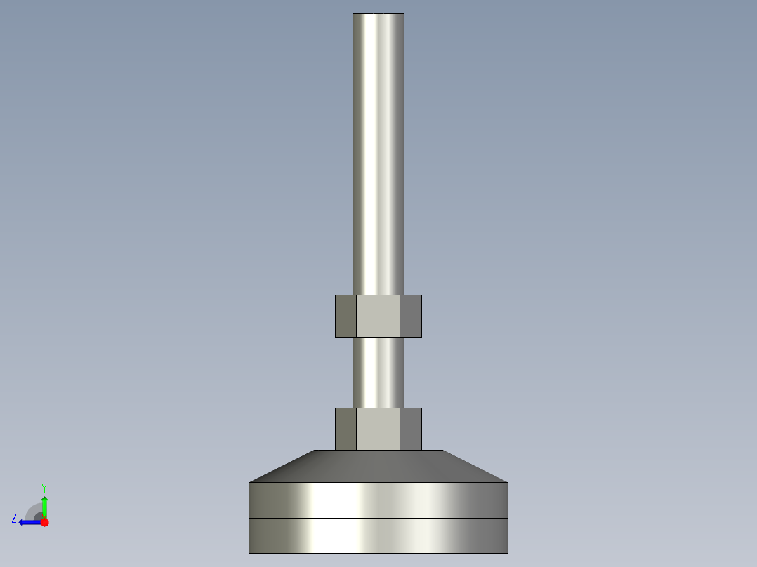 实芯脚杯D80-M16x120-V右视图