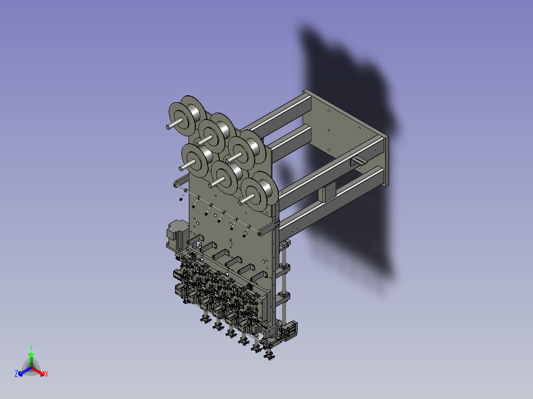 S06-C01-0000六轴机套管组主视图