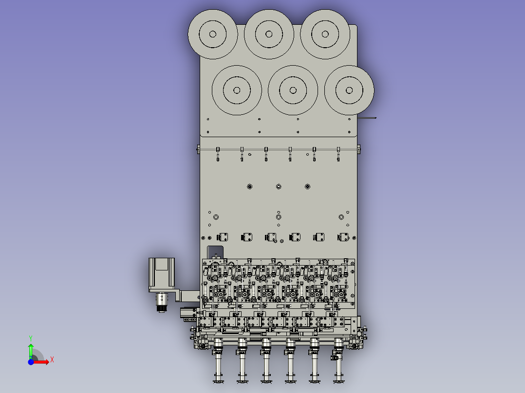S06-C01-0000六轴机套管组前视图