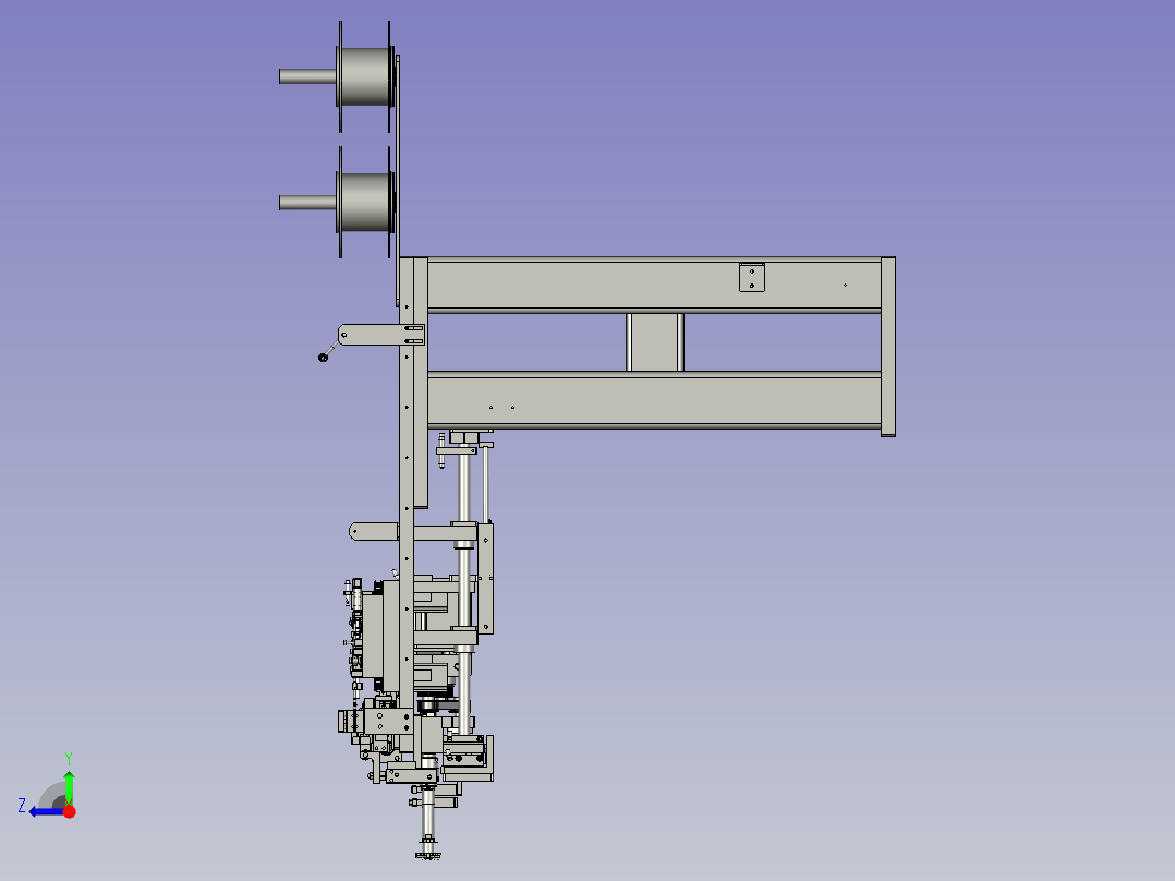 S06-C01-0000六轴机套管组右视图