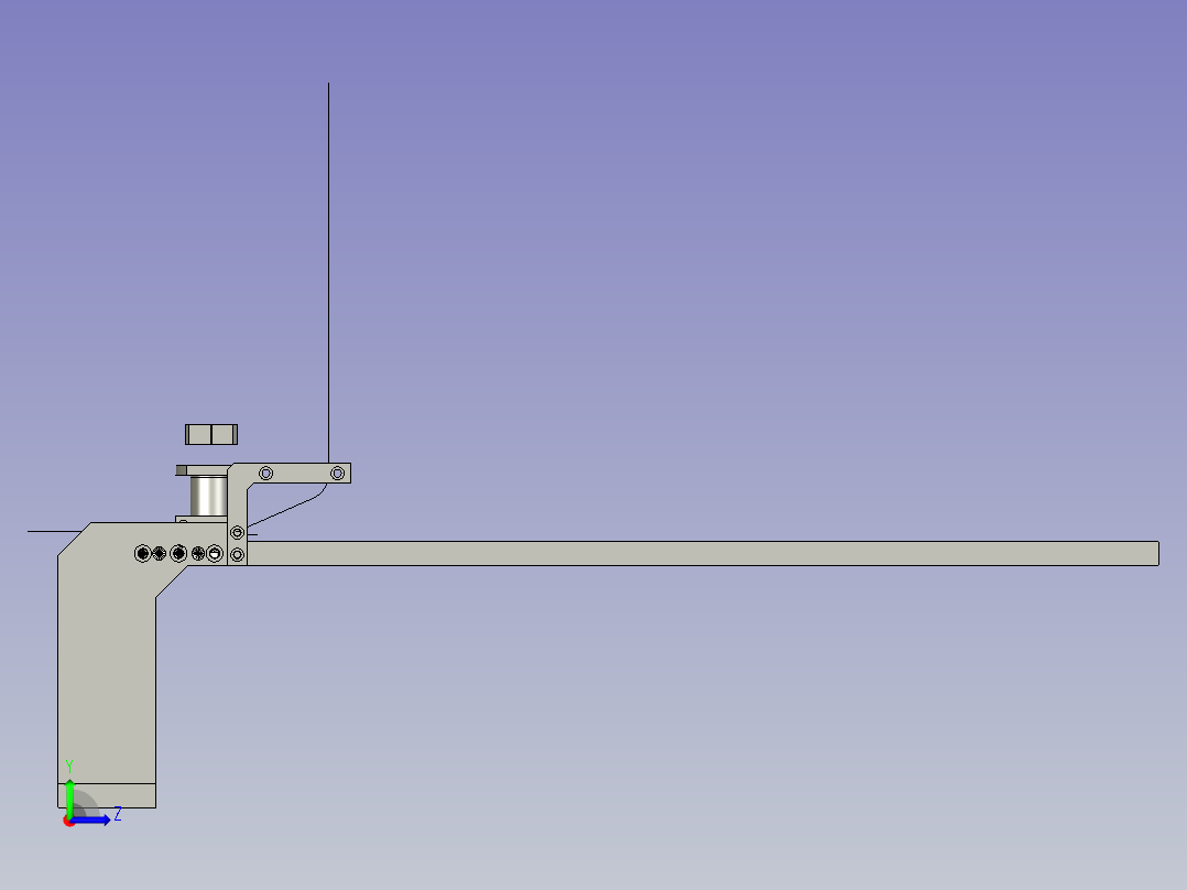 ST40---二工位1气动切刀弹簧组件-a左视图