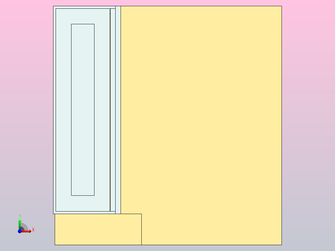 普通家用橱柜前视图