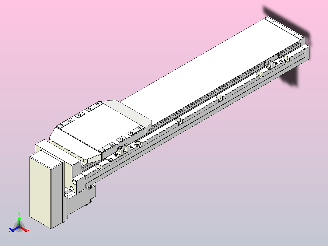滚珠丝杠直线轴内置导轨TPA-GCR-170-2510C-L550-MP-M75-N3主视图