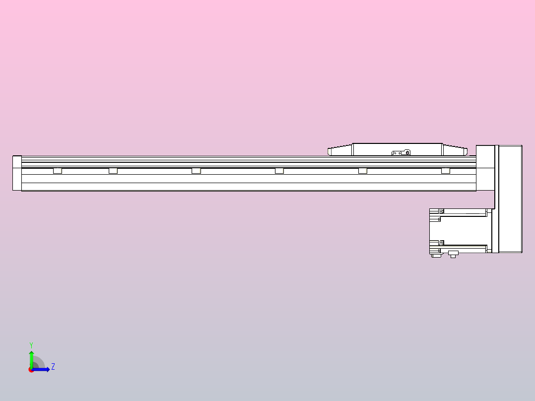 滚珠丝杠直线轴内置导轨TPA-GCR-170-2510C-L550-MP-M75-N3左视图