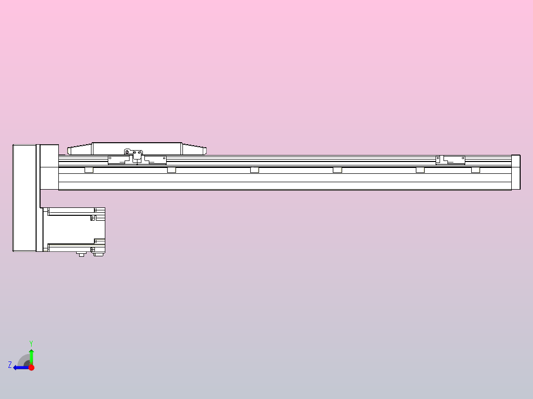 滚珠丝杠直线轴内置导轨TPA-GCR-170-2510C-L550-MP-M75-N3右视图