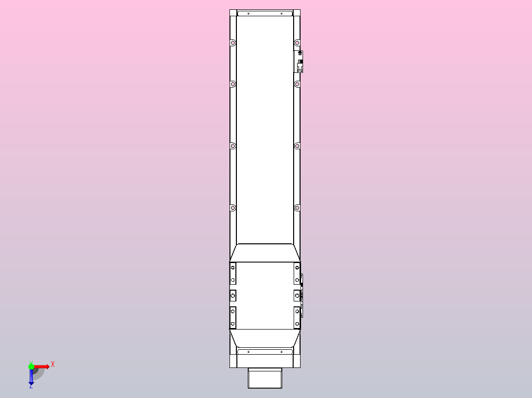 滚珠丝杠直线轴内置导轨TPA-GCR-170-2510C-L550-MP-M75-N3俯视图