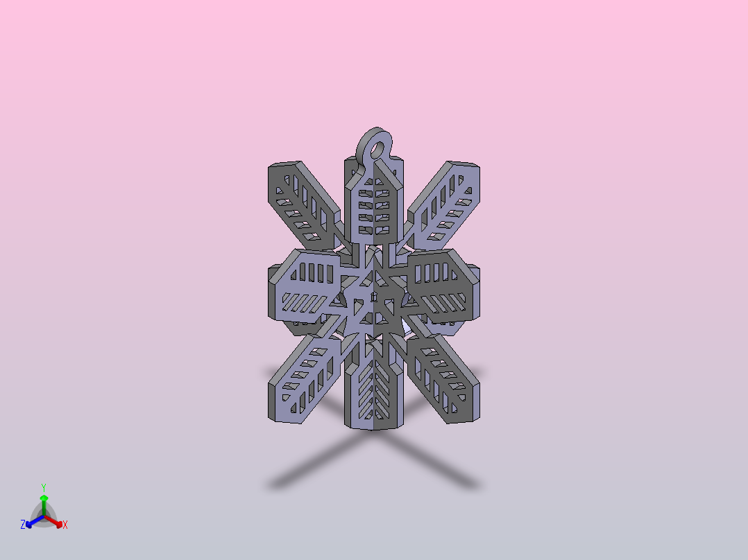 雪花4正等轴测图