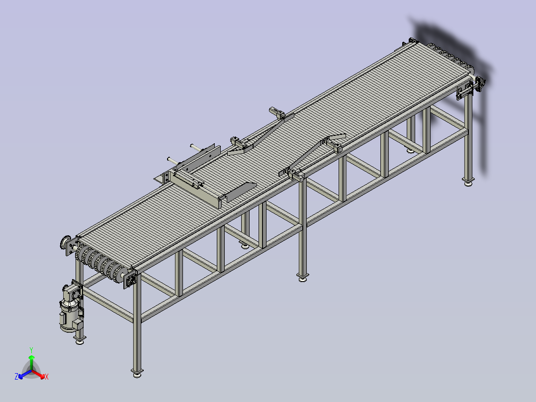 500004输送线3D数模图纸主视图