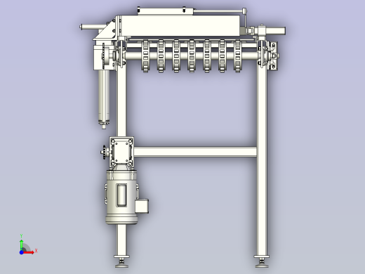 500004输送线3D数模图纸前视缩略图