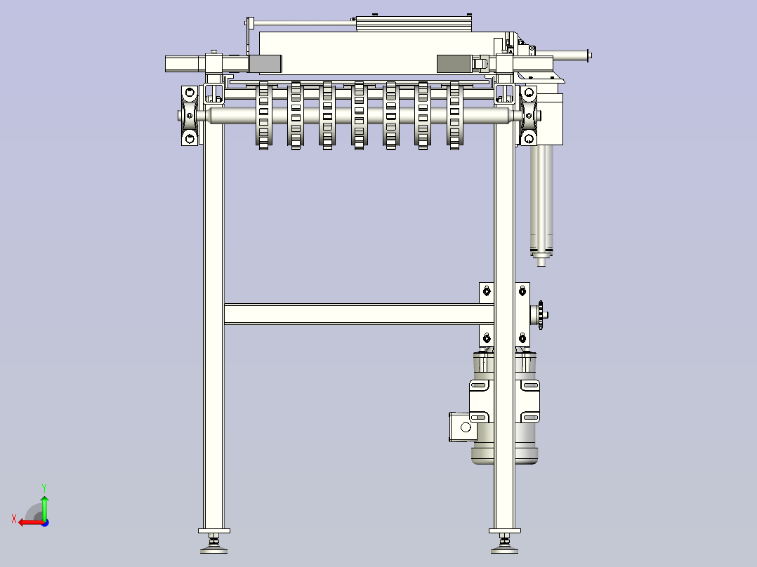 500004输送线3D数模图纸后视图