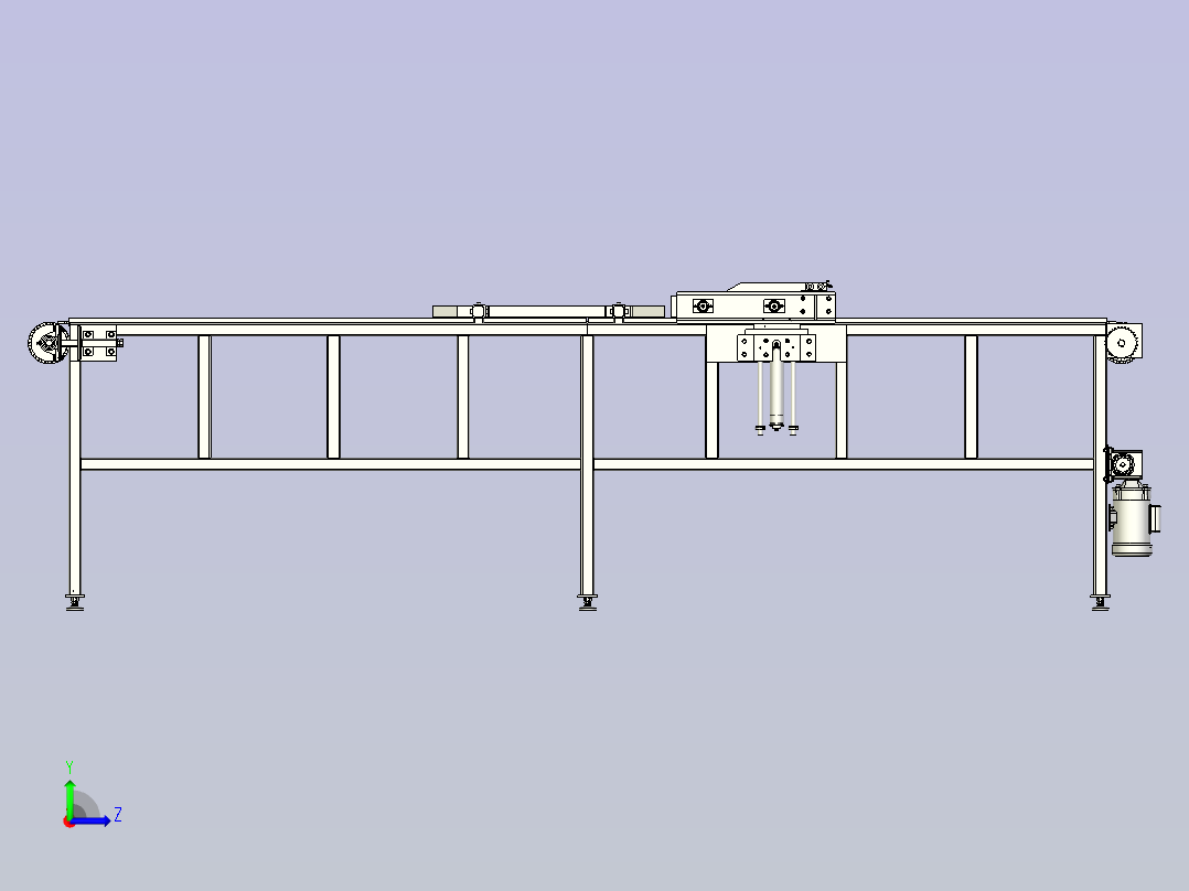 500004输送线3D数模图纸左视图