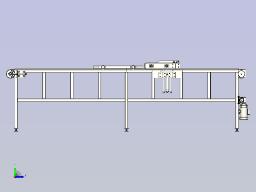 500004输送线3D数模图纸左视缩略图