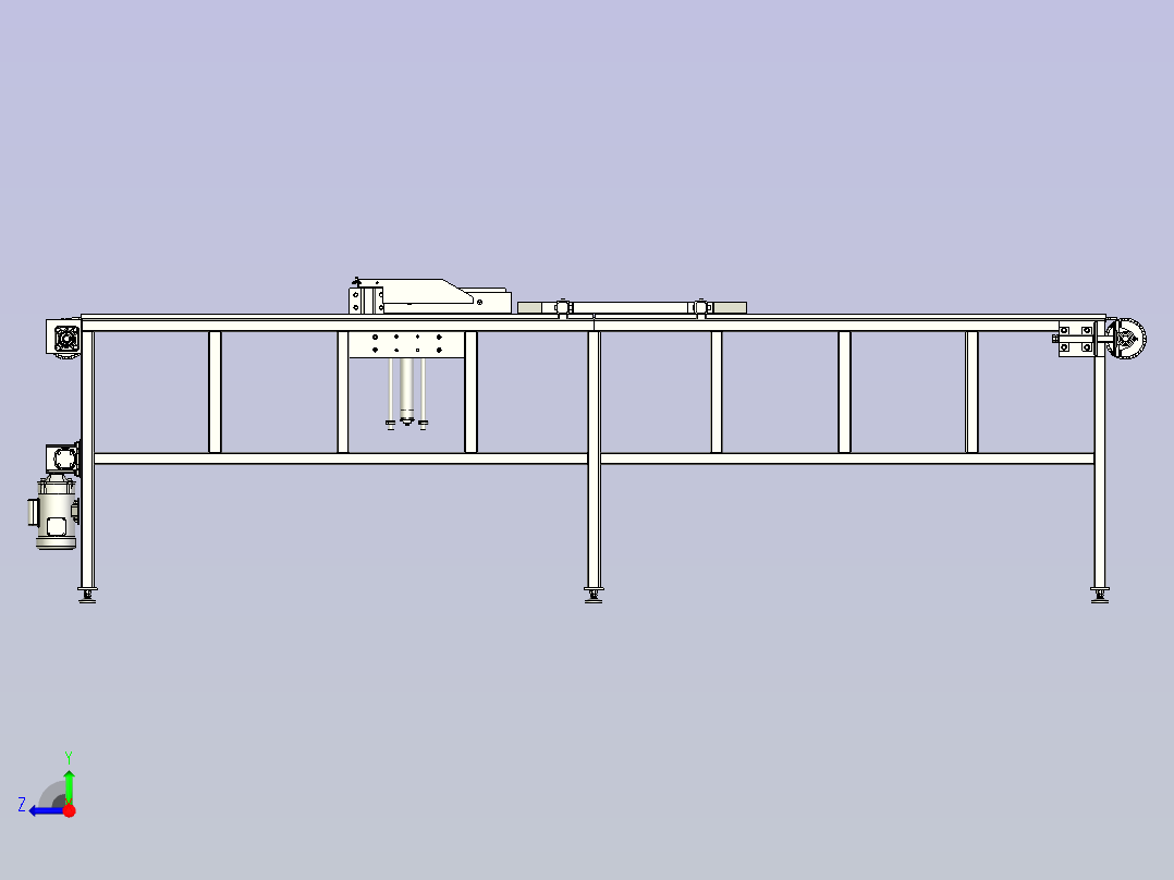 500004输送线3D数模图纸右视图
