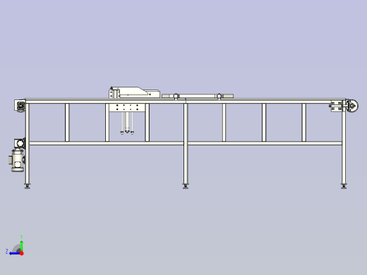 500004输送线3D数模图纸右视缩略图