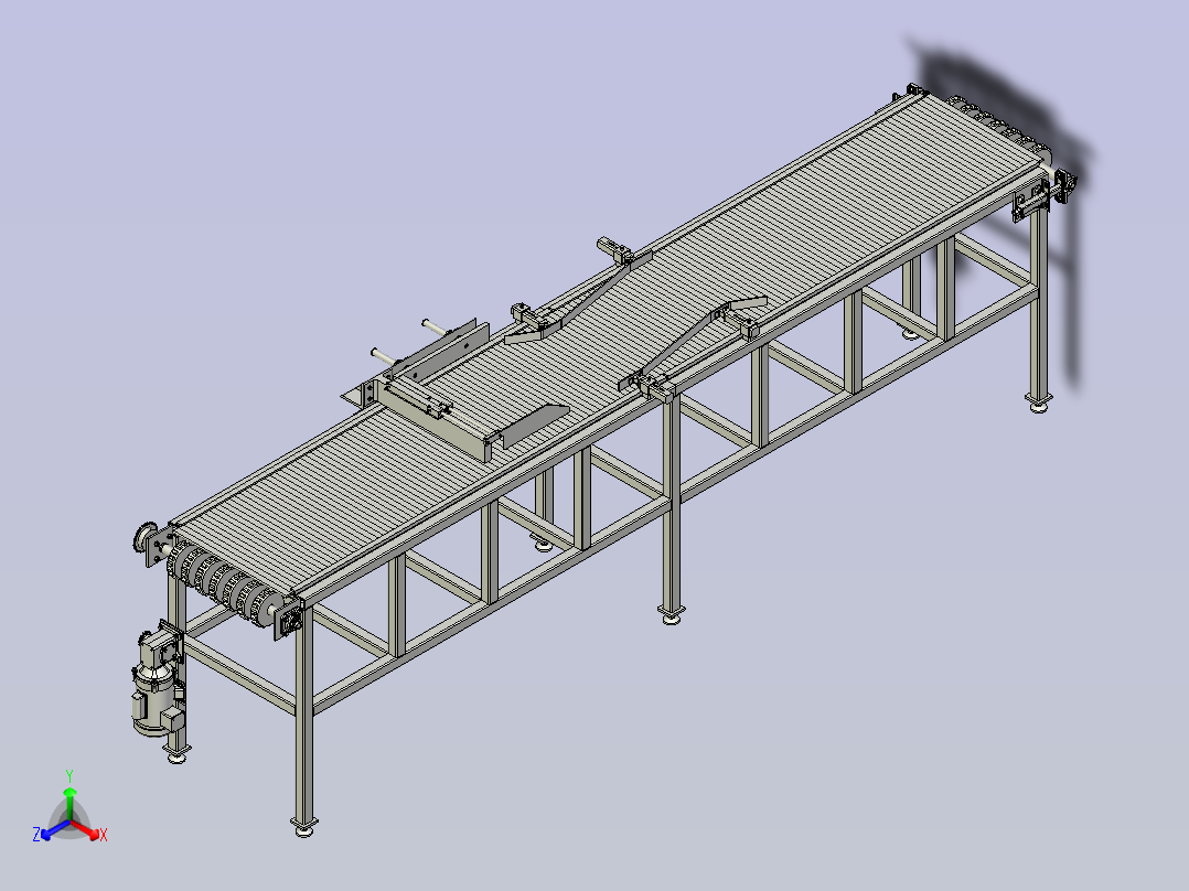 500004输送线3D数模图纸正等轴测图