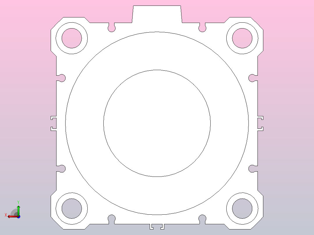 气缸CQ2B100-100DM后视图