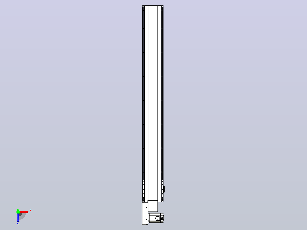皮带直线轴半封闭可选导轨TPA-HNB-175D-140-L1350-ML-C-P75-N3俯视图