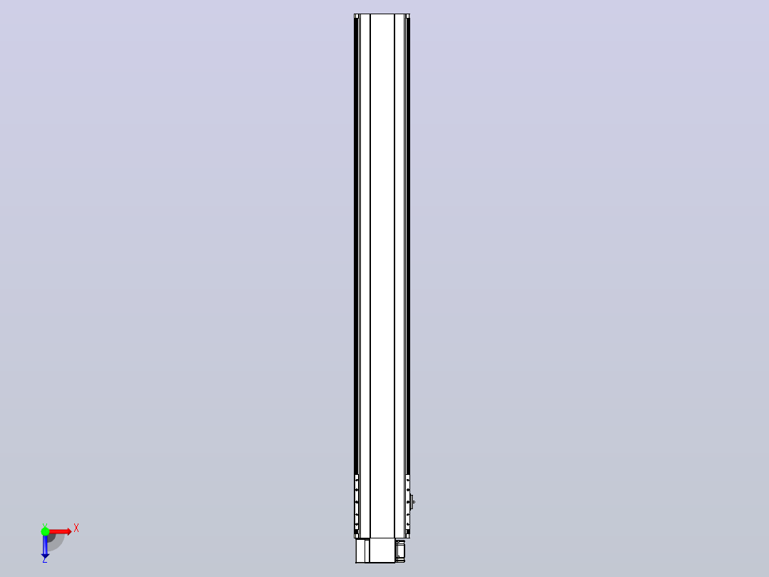 皮带直线轴半封闭可选导轨TPA-HNB-202D-140-L1550-LP-Y-P75-N3俯视图