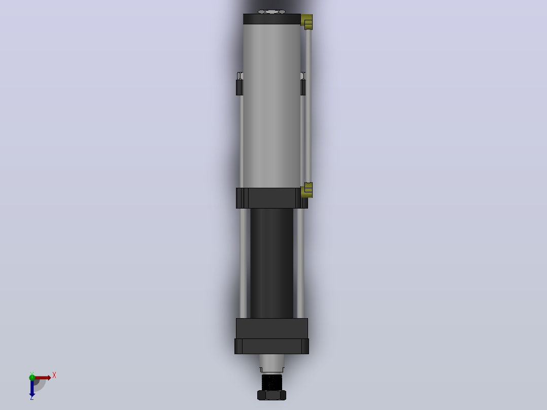 MPT-10T系列标准型[MPT-100-150-10-10T-M2-S1-0°]气压增压缸俯视图