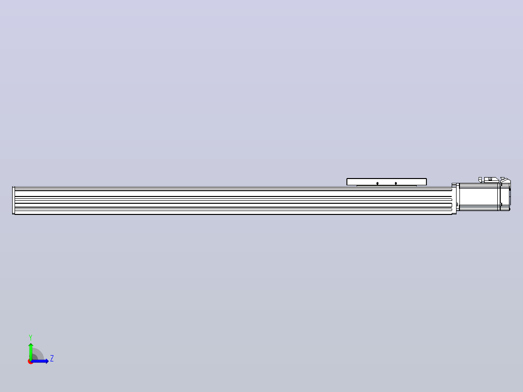 滚珠丝杠直线轴带导轨全封闭TPA-HCR-120D-1610C-L700-M-Y-P40-N3左视图