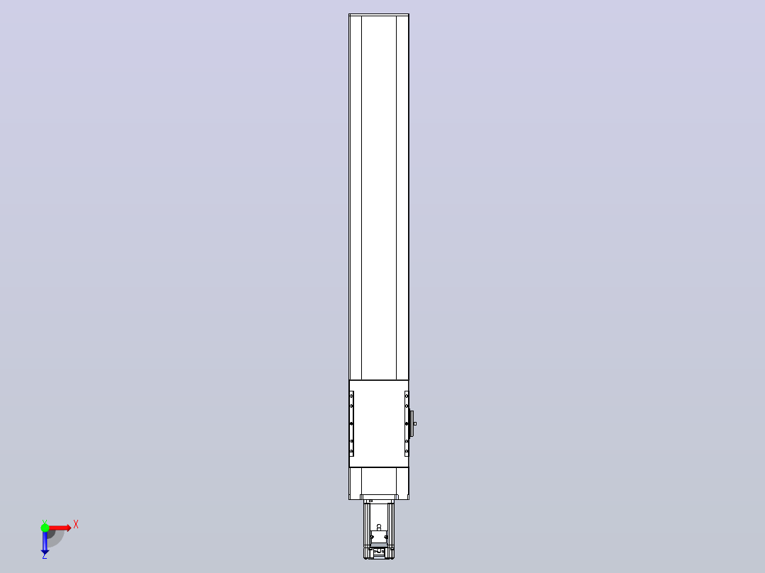 滚珠丝杠直线轴带导轨全封闭TPA-HCR-120D-1610C-L700-M-Y-P40-N3俯视图