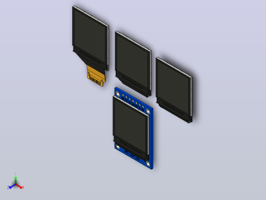 1.3 TFT IPS模块(ST7789)正等轴测缩略图