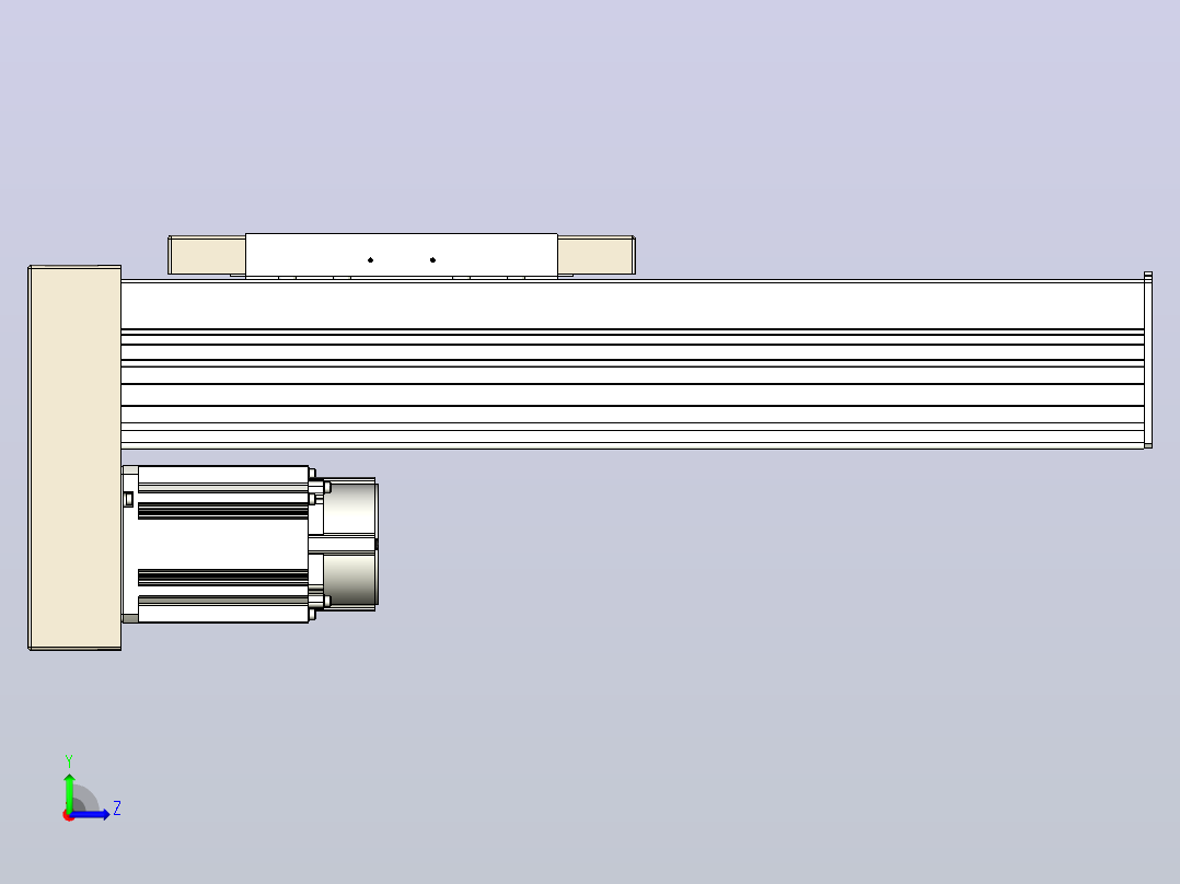 滚珠丝杠直线轴带导轨全封闭TPA-HCR-220D-3210C-L300-MP-C-P1K-N3左视图