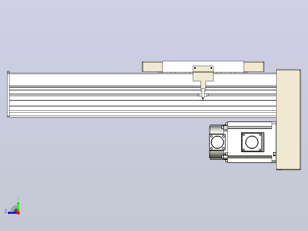 滚珠丝杠直线轴带导轨全封闭TPA-HCR-220D-3210C-L300-MP-C-P1K-N3右视图