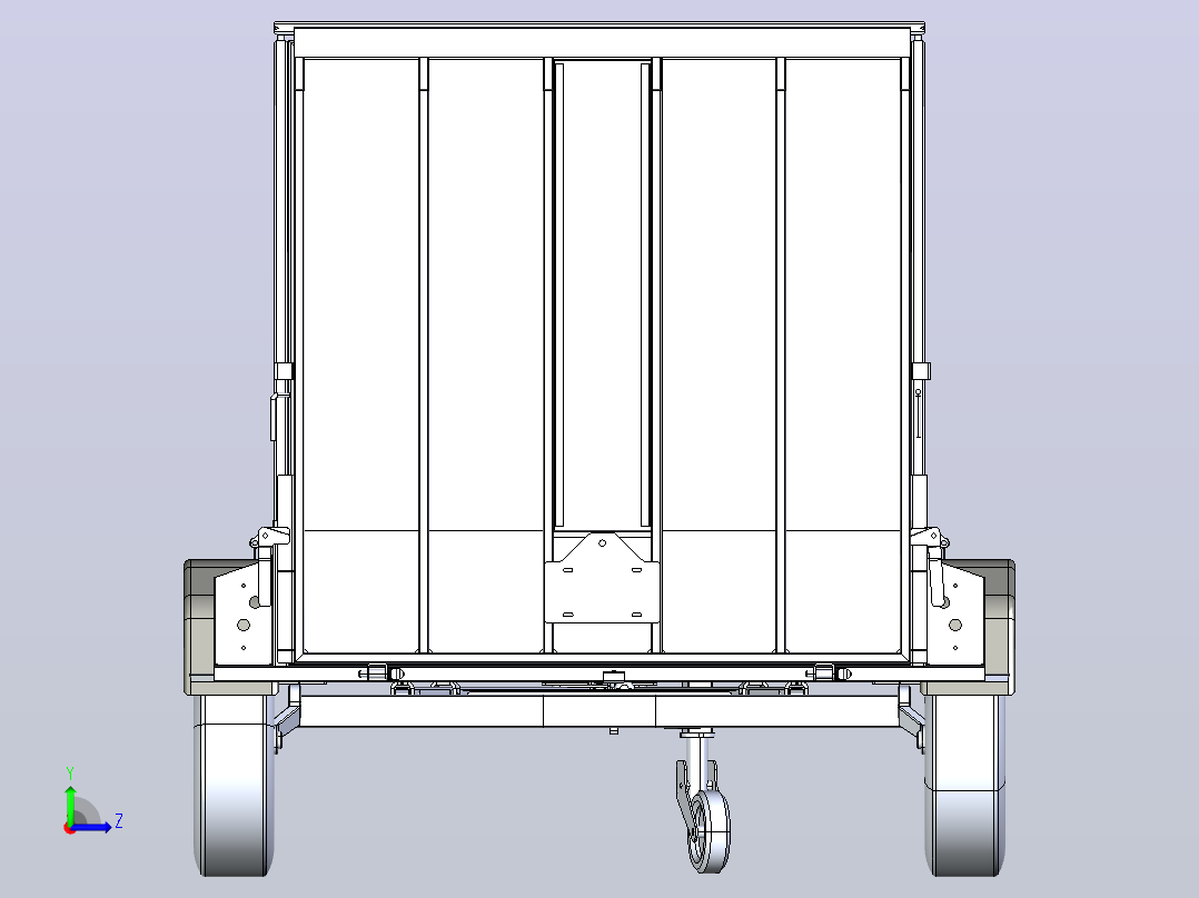 8x5FT农场拖车左视图
