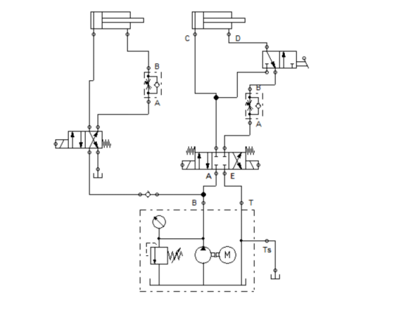 卧式专用钻床液压系统（CAD+说明书）