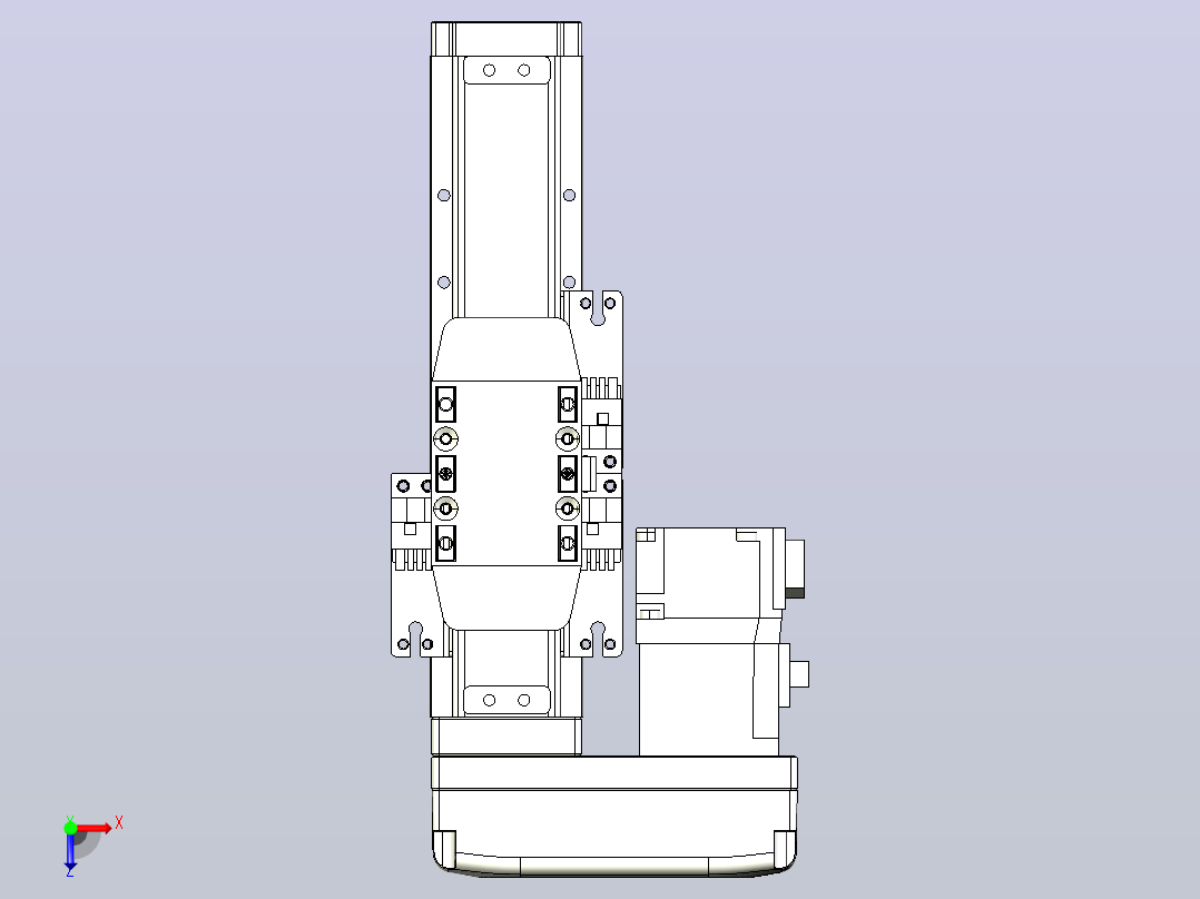 滚珠丝杠直线轴内置导轨TPA-GCR-40-1210C-L50-ML-M10-N3俯视图